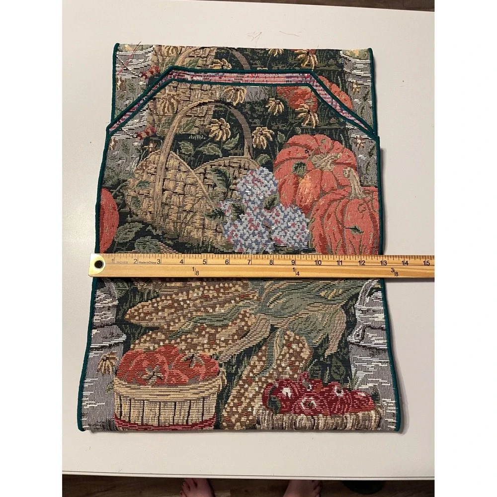 Table Runner Unisex OS Multi Excellent Harvest Pumpkin Woven Tapestry